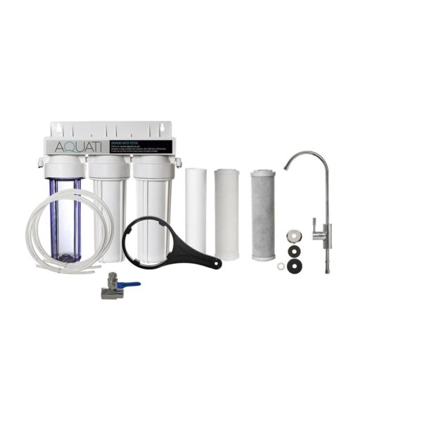 3 stage under sink ceramic drinking water filter system + accessories