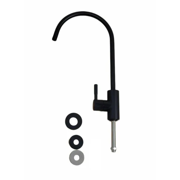 Deluxe Large Black Matt Finish Kitchen Faucet Tap for Drinking Water Filter 1/4"