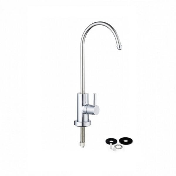 Deluxe Medium Chrome Finish Kitchen Faucet Tap for Drinking Water Filter 1/4"