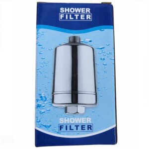 In-line Shower Water Filter Chlorine & Heavy Metal Remover Chrome/White finish