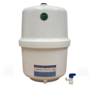 Large 10L water storage tank for reverse osmosis systems with 1/4" Push-fit valve