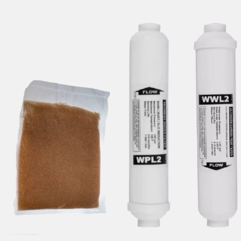 Aquati Pre Filters & 1L DI Resin Replacement for Compact 4 Stage RO DI Filter 1/4″ Threaded Connection