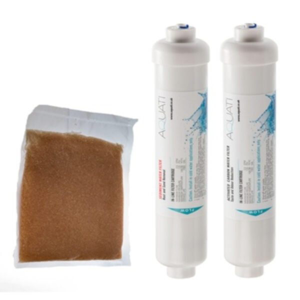Aquati Pre Filters & 1L DI Resin Replacement for Compact 4 Stage RO DI Filter 1/4" Push-Fit Connection