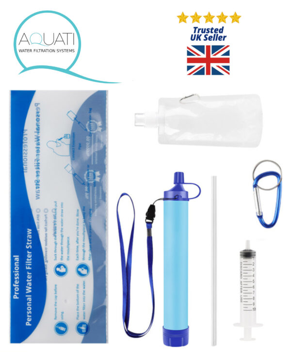 Portable Personal Water Filter Straw Kit Small Purifier for Hiking Camping Outdoor Survival Travel