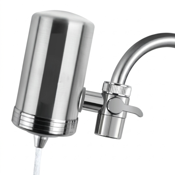 Tap Mounted Water Purifier Stainless Steel Faucet Water Filter with Ceramic Cartridge